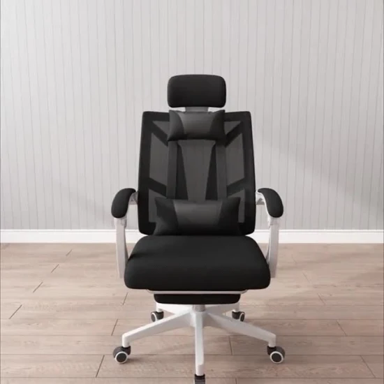 Cadeira ergonômica de malha reclinável com apoio para os pés Melhor cadeira de malha para escritório