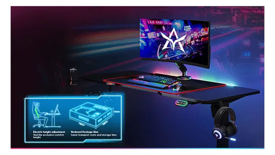 Escrivaninha elétrica para jogos New Motor Nate China Nt33-E5